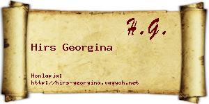 Hirs Georgina névjegykártya
